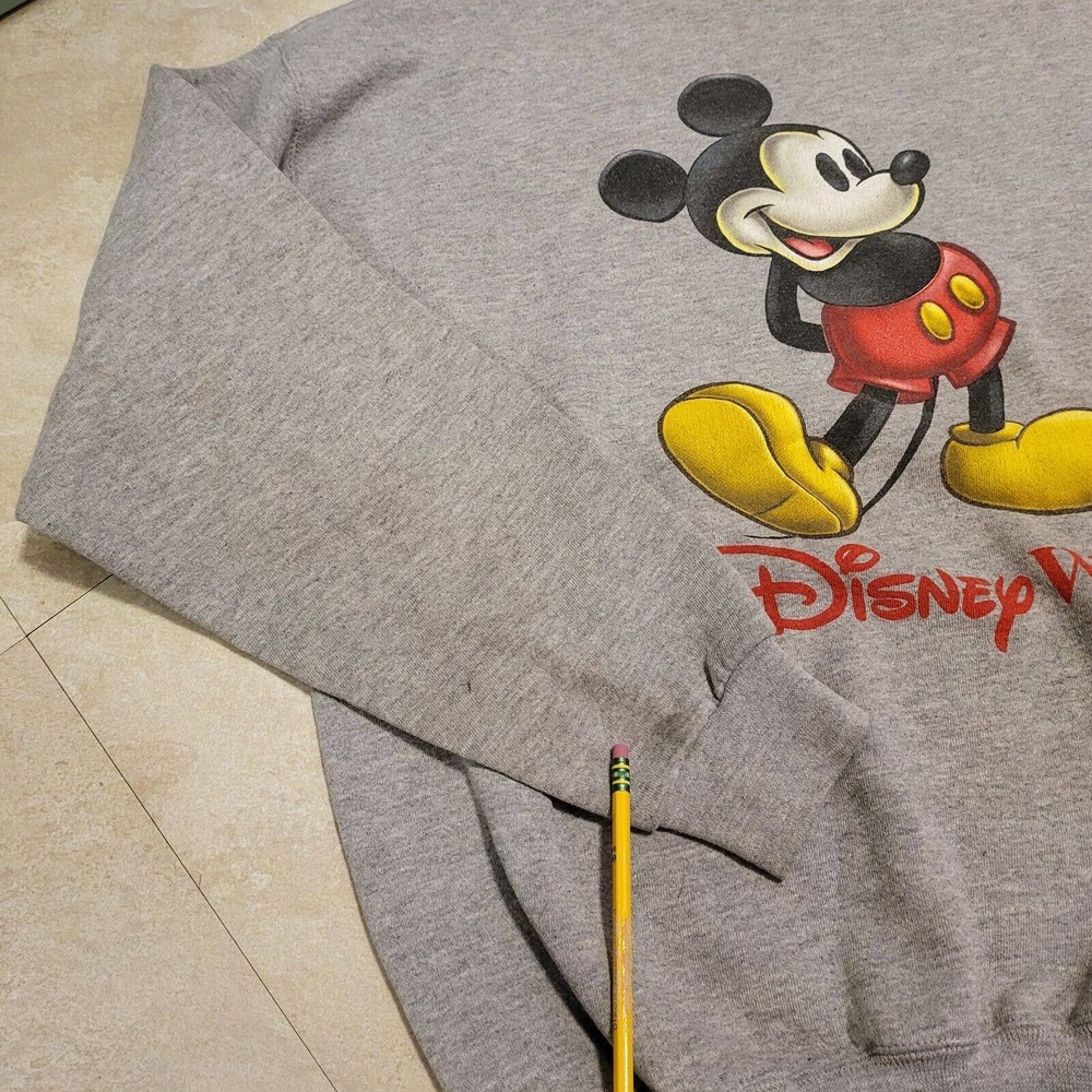 Vintage 90s Walt Disney World Mickey Mouse Pullover USA Made Sweatshirt Size 2XL - Picture 9 of 10